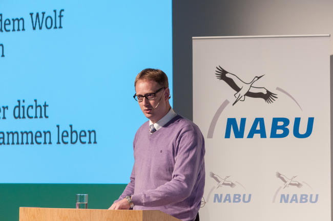 DJV-Geschäftsführer Andreas Leppmann auf der NABU-Wolfskonferenz
